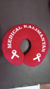 Pengrajin Souvenir Bantal Leher Bordir Custom Medical Kalimantan